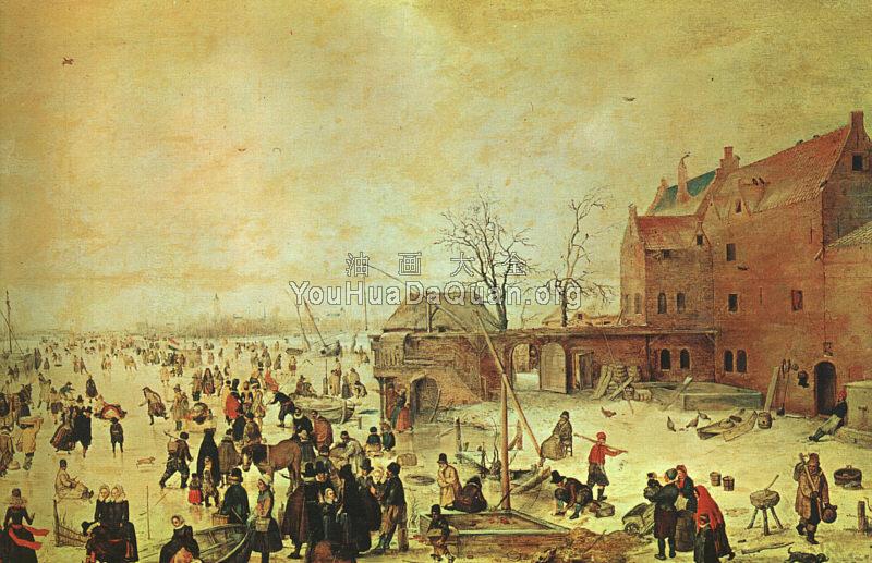 Winter Landscape - 亨德里克·艾弗坎普